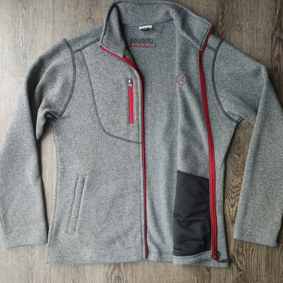 Grouse Mountain Men's Fleece Jacket Size Medium Full Zip Eco Gray Made in Canada - Picture 12 of 16